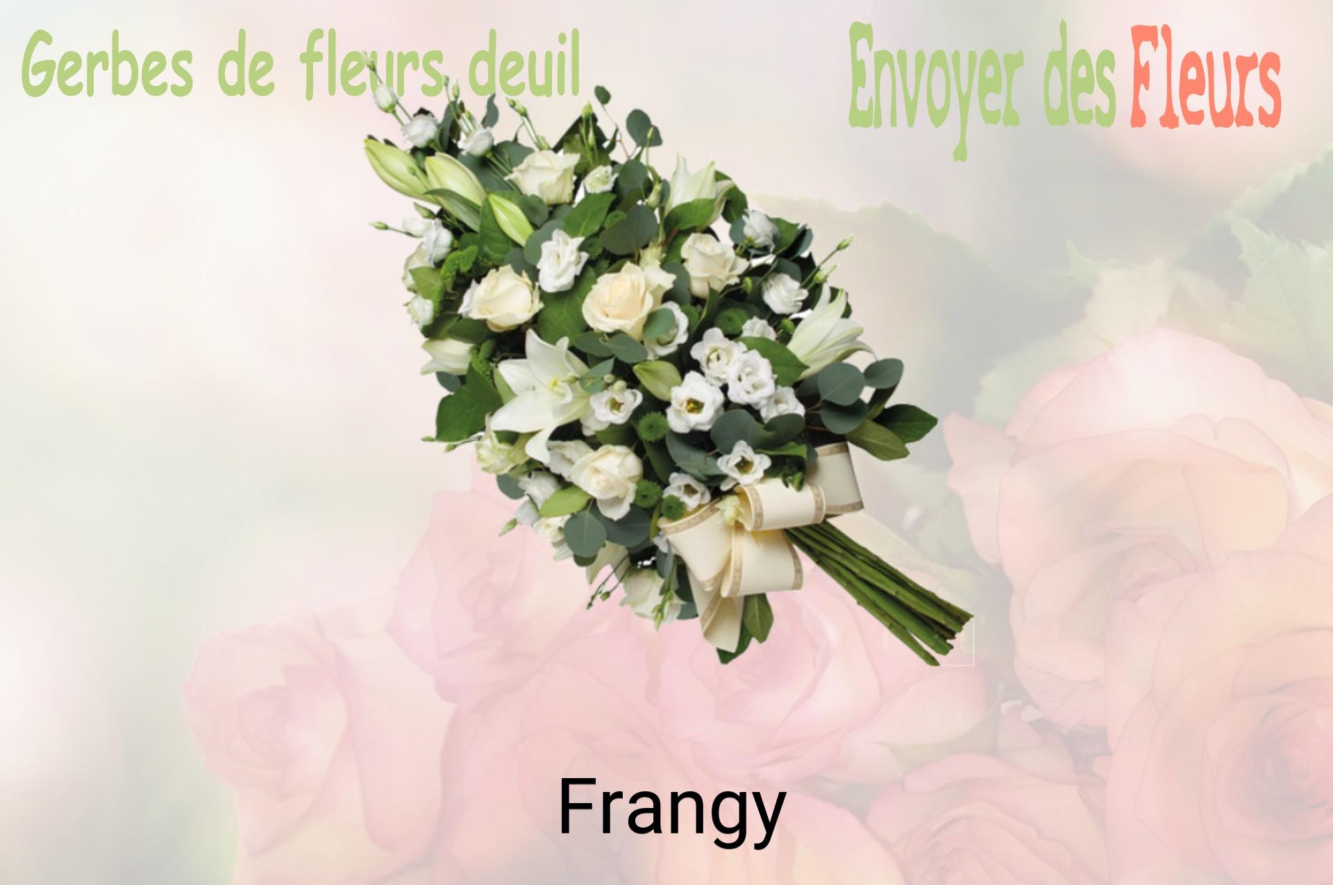 Gerbe de fleurs de deuil livrée à Frangy